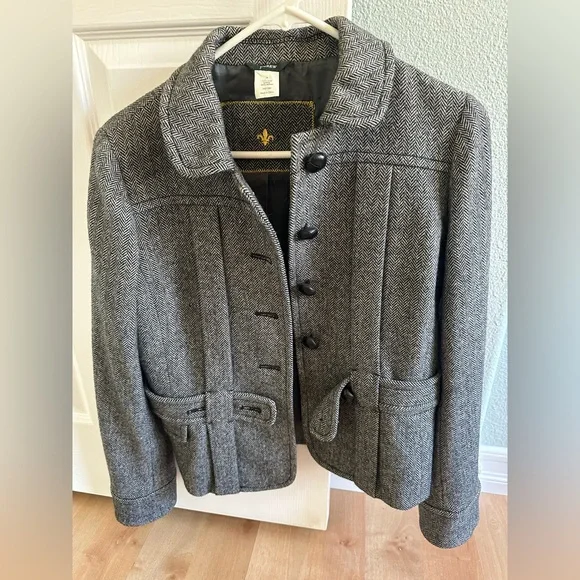 Vintage J.Crew Norfolk herringbone coat - Picture 1 of 5